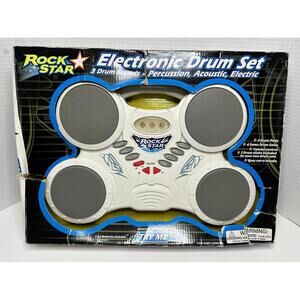 Rock Star Kid’s Electronic Drum Pad & Sticks Set- Percussion, Acoustic, Electric